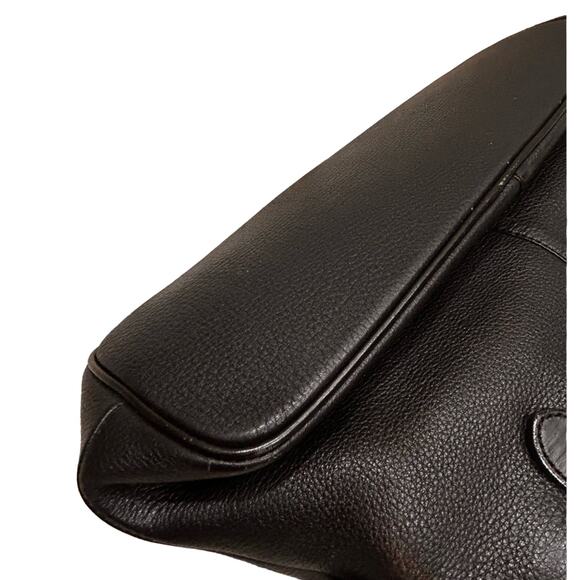 Authentic BURBERRY Vintage Leather Shoulder Hand Bag Purse Black - Picture 4 of 16